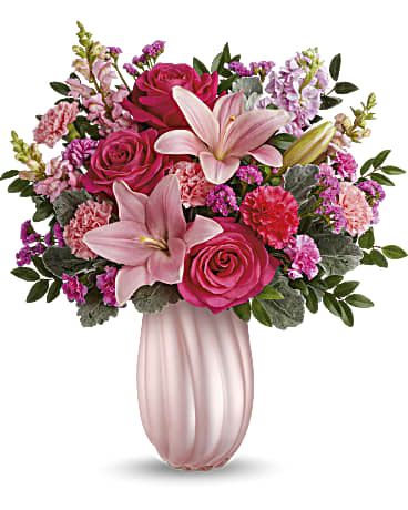 ROSY SWIRLS BOUQUET Flower Delivery Baytown TX - Bee Hive