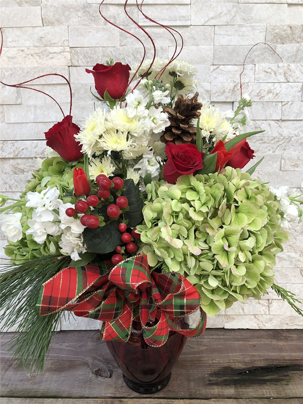 Regal Christmas Vase