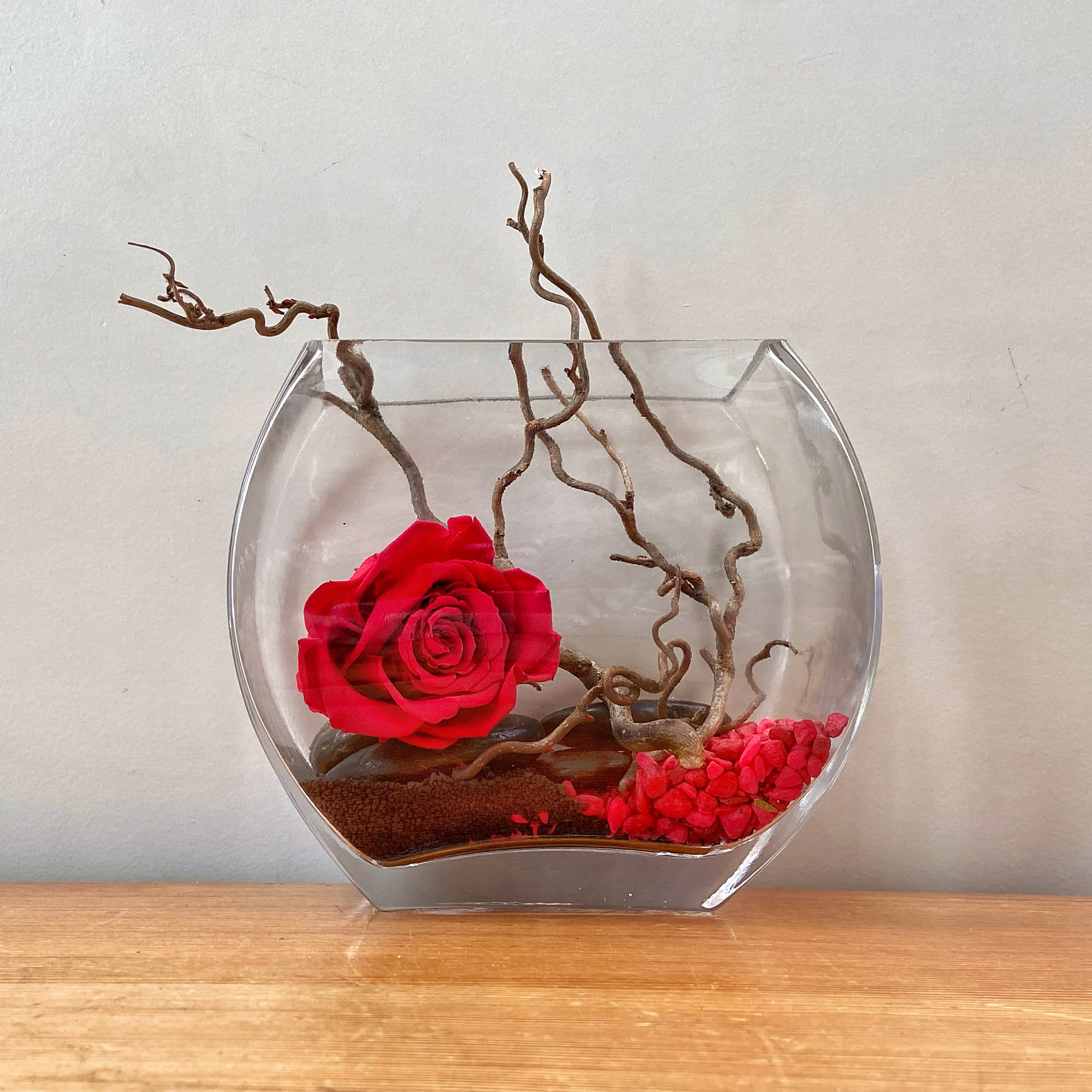 Preserved Rose in Glass