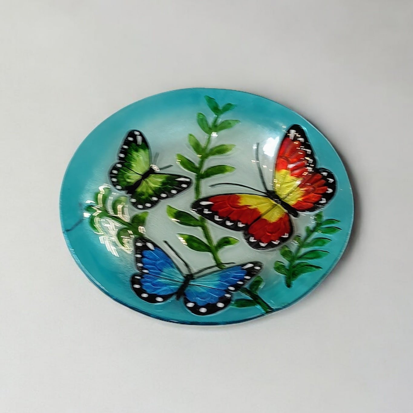 Butterfly Glass Bird Bath Flower Delivery Fort Wayne IN Cottage