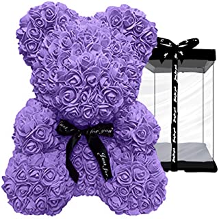 Purple foam Bear Gift Boxed Send to Bridgeport, CT Today!