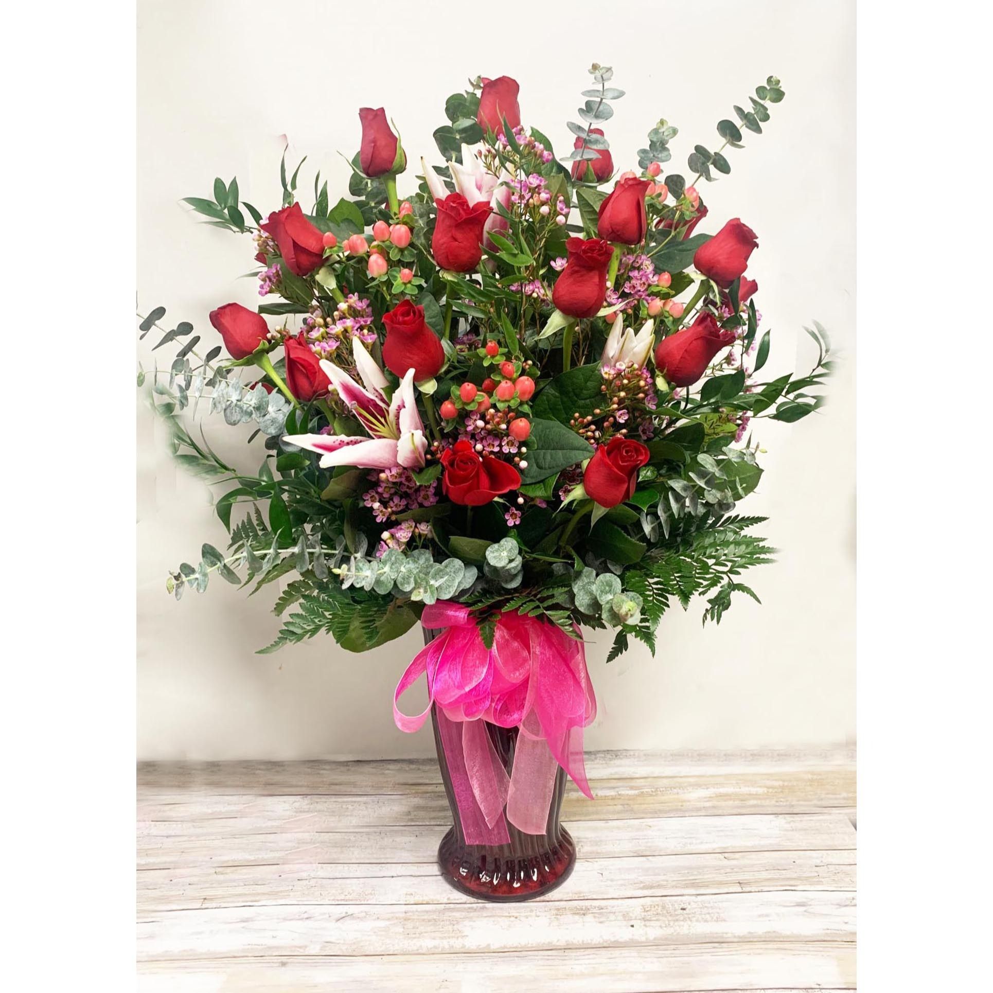 rose様 2 Dozen Super Deluxe Rose Vase