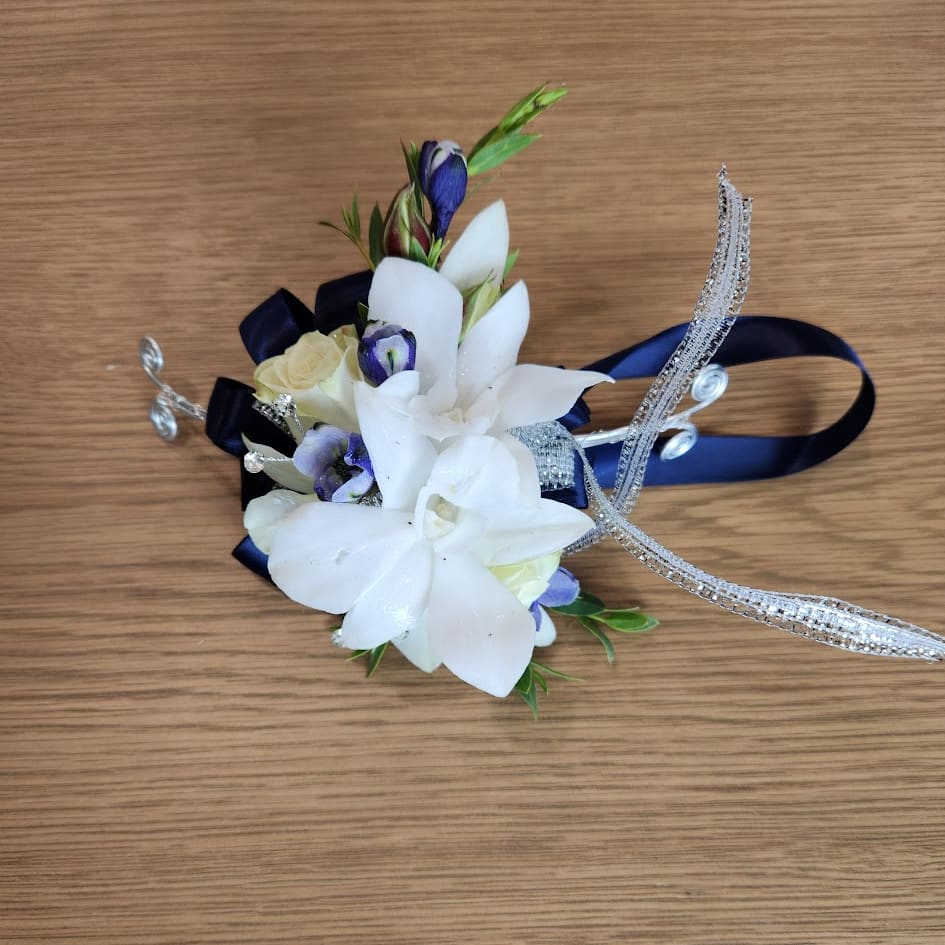 Royal Blue Corsage Flower Delivery NorthCanton OH