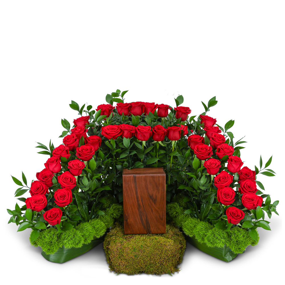 Urn & Memorial Tributes Flower Delivery Oshkosh WI - Flowers & Leaves