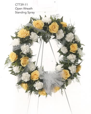 Open Wreath Standing Spray