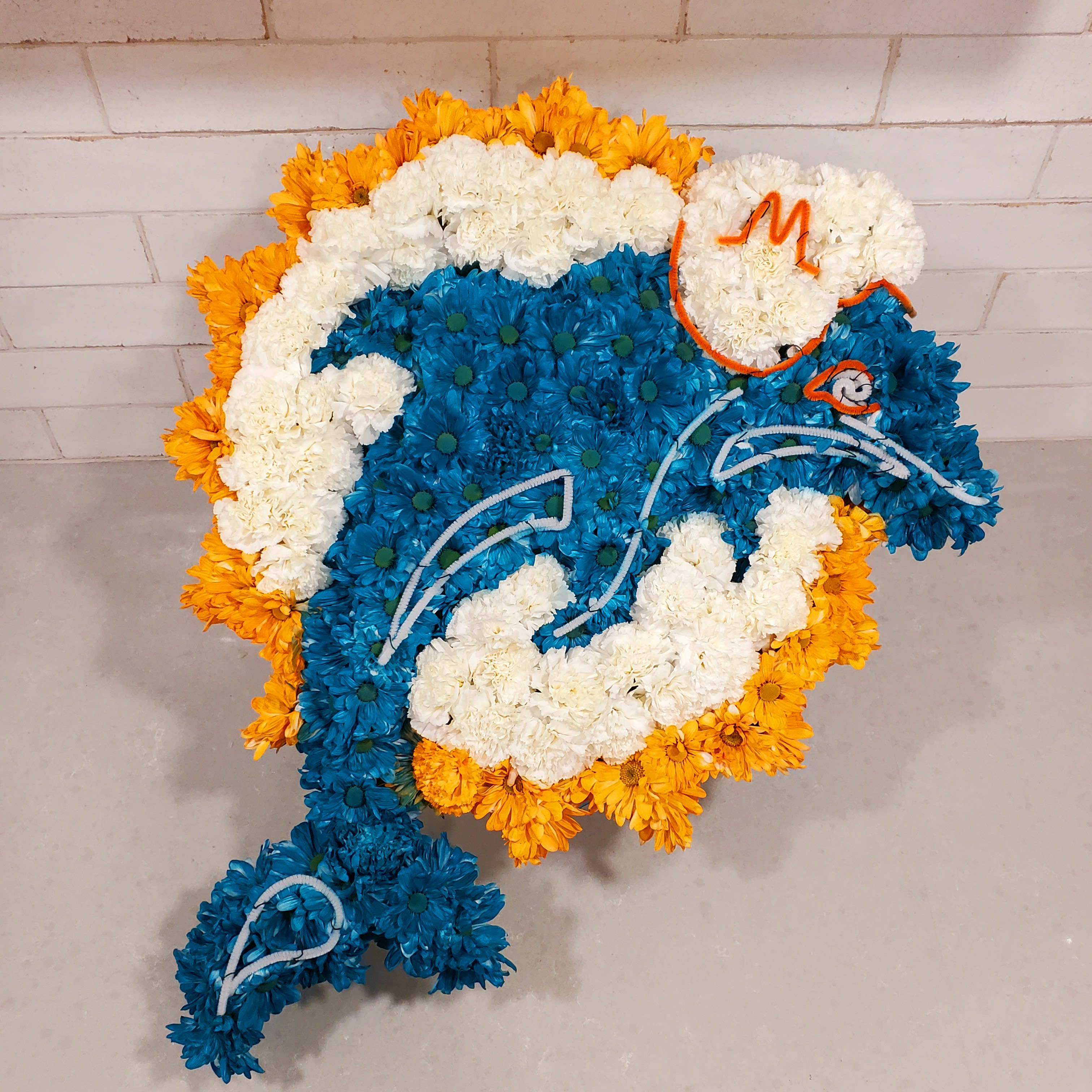 Miami Dolphins Flower Logo