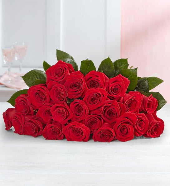 Two Dozen Romantic Red Roses | 1800Flowers.com