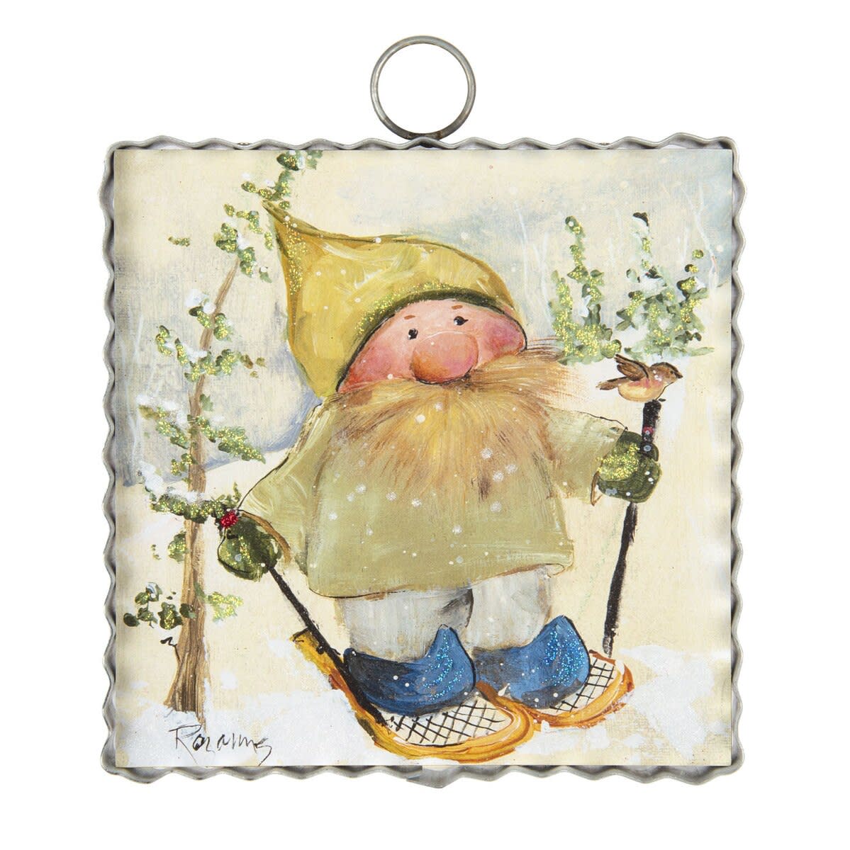 Mini Snowshoe Gnome Print