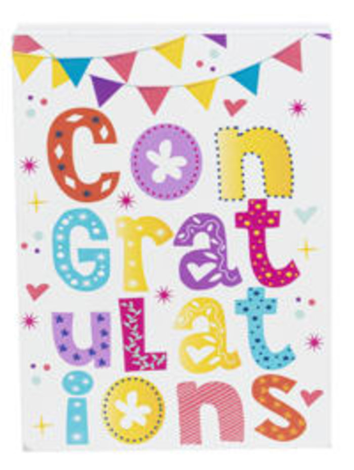 Block Talk Greeting Cards-Congratulations arranged by a florist in Avon