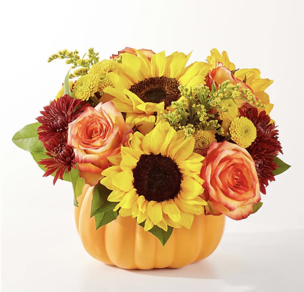 Pumpkin Flower Arrangement | Ventura Fall Bouquet