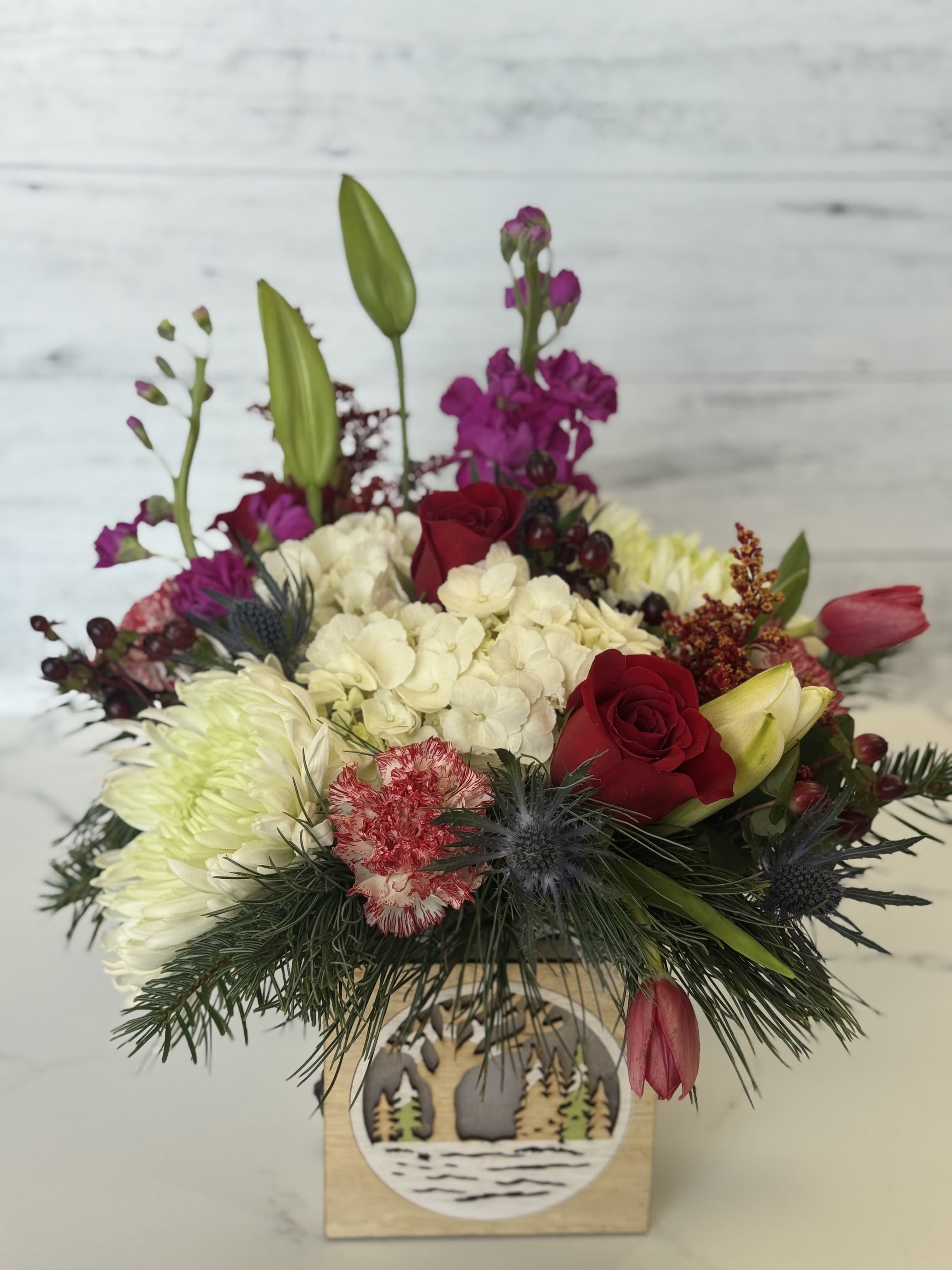 Springdale Box Christmas Holiday Box Flower Delivery Springdale AR - Flowerama of ...