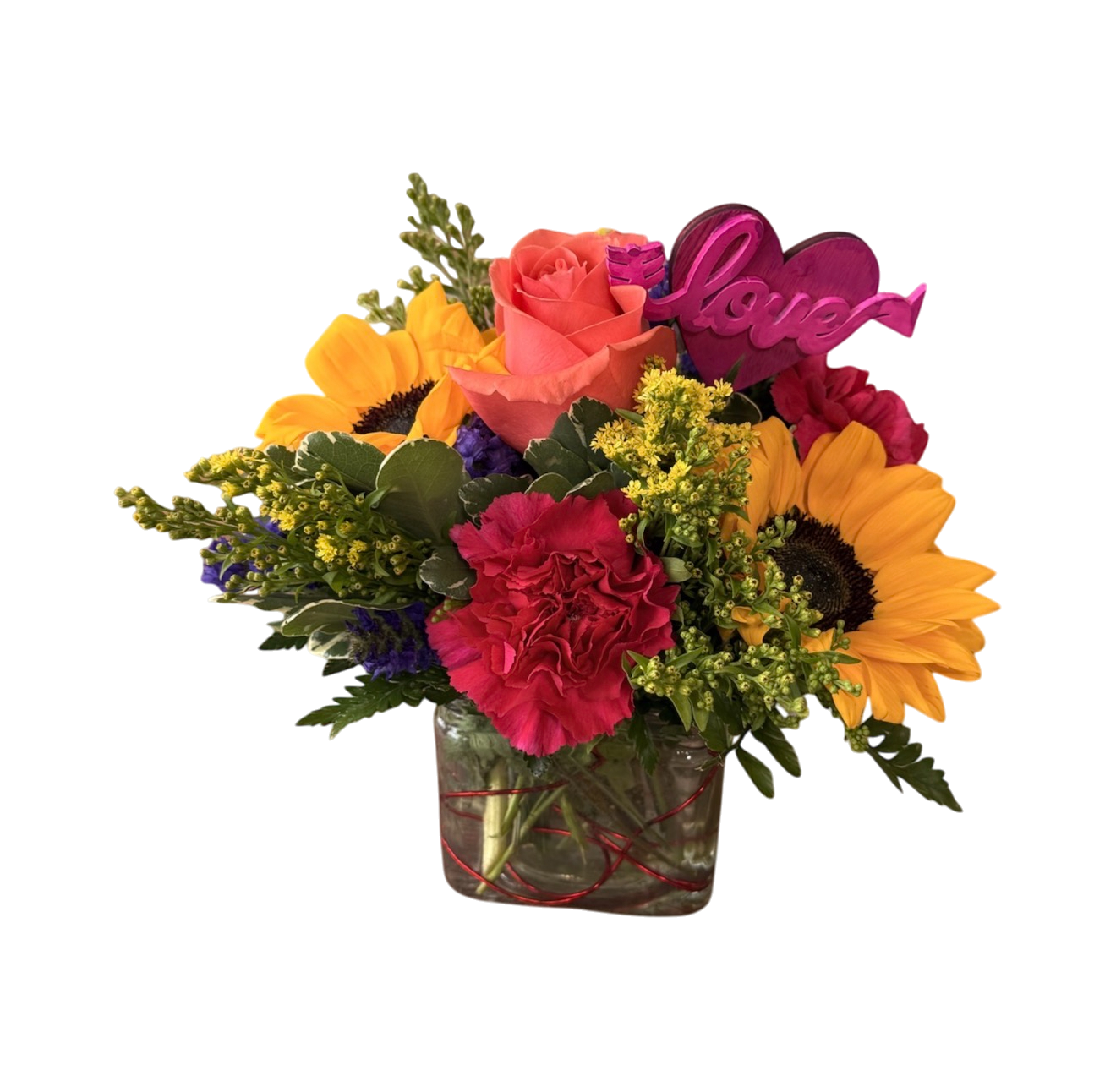 Colorburst Cube Flower Delivery Kokomo IN - Banner Flower House