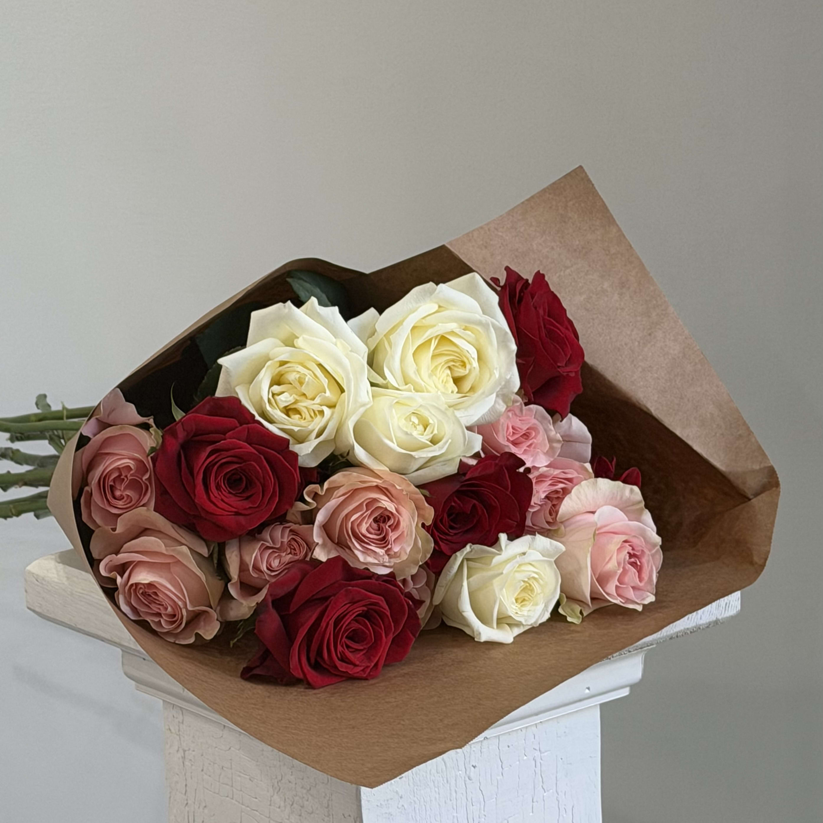 Mix Color Roses Flower Delivery Washington DC DC - Little Shop of Flowers