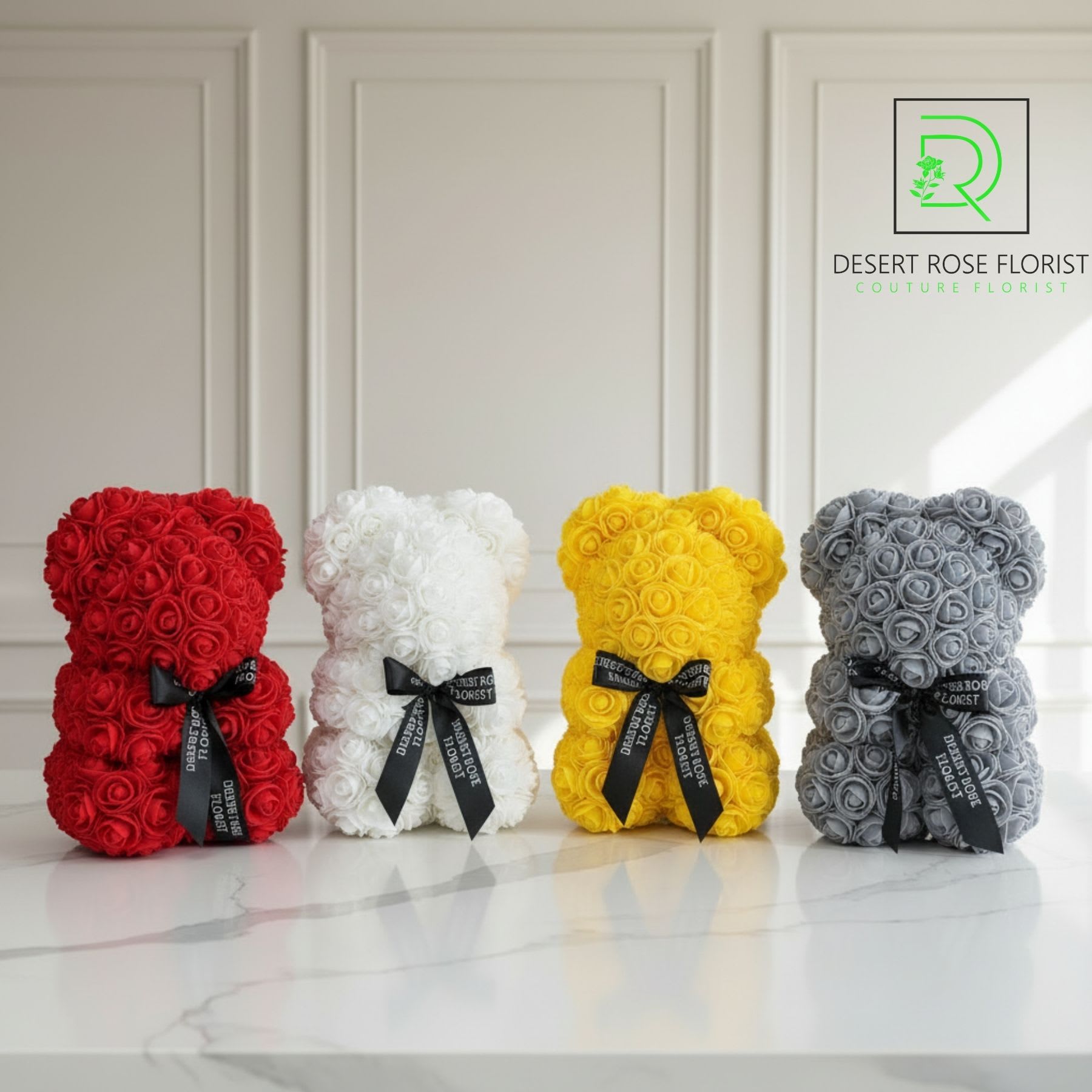 Mini Chubby Foam Rose Bear Flower Delivery Las Vegas NV - Desert Rose  Florist