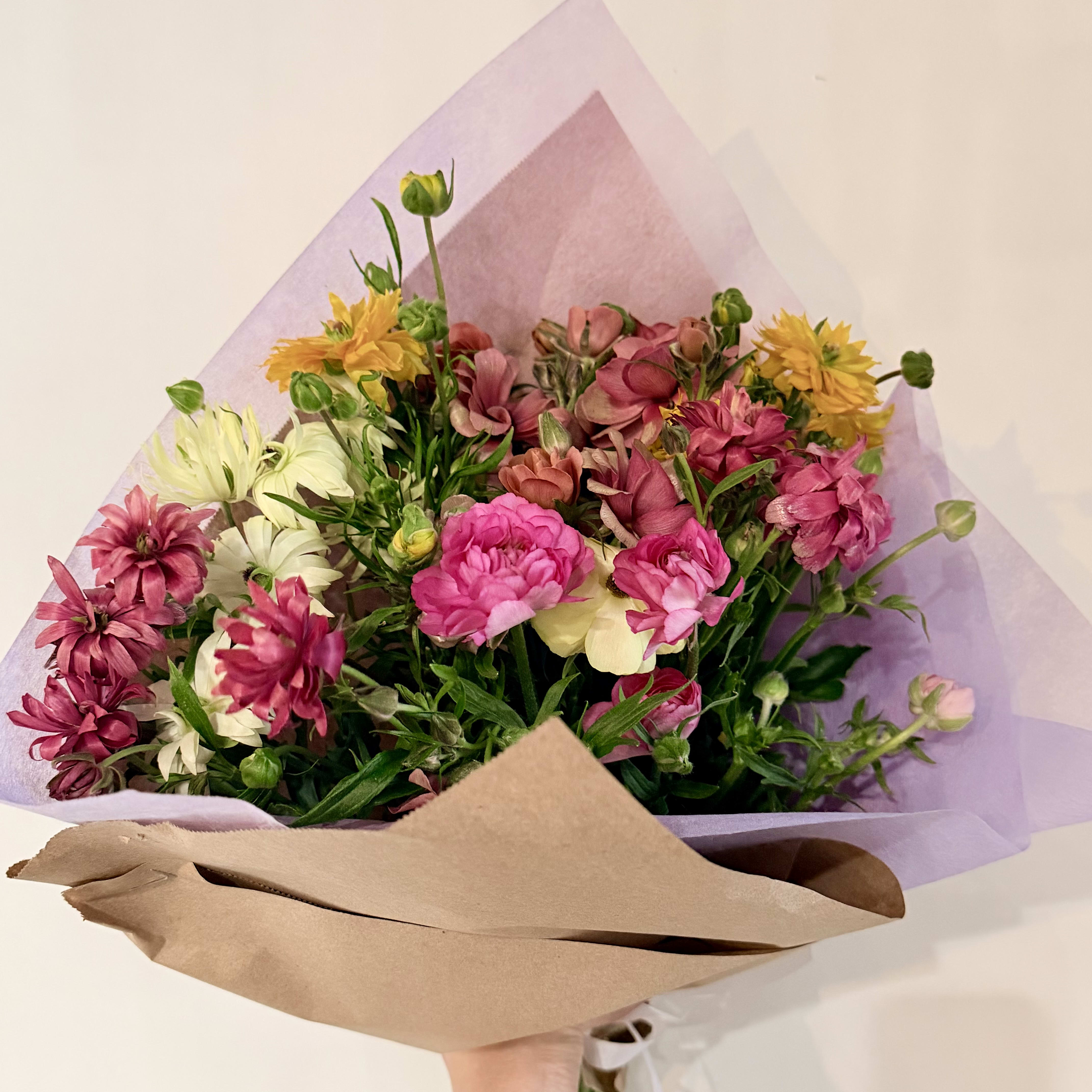 Moderna Ranunculus White Ranunculus Moderna Bouquet Flower Delivery Washington DC DC - Little ...