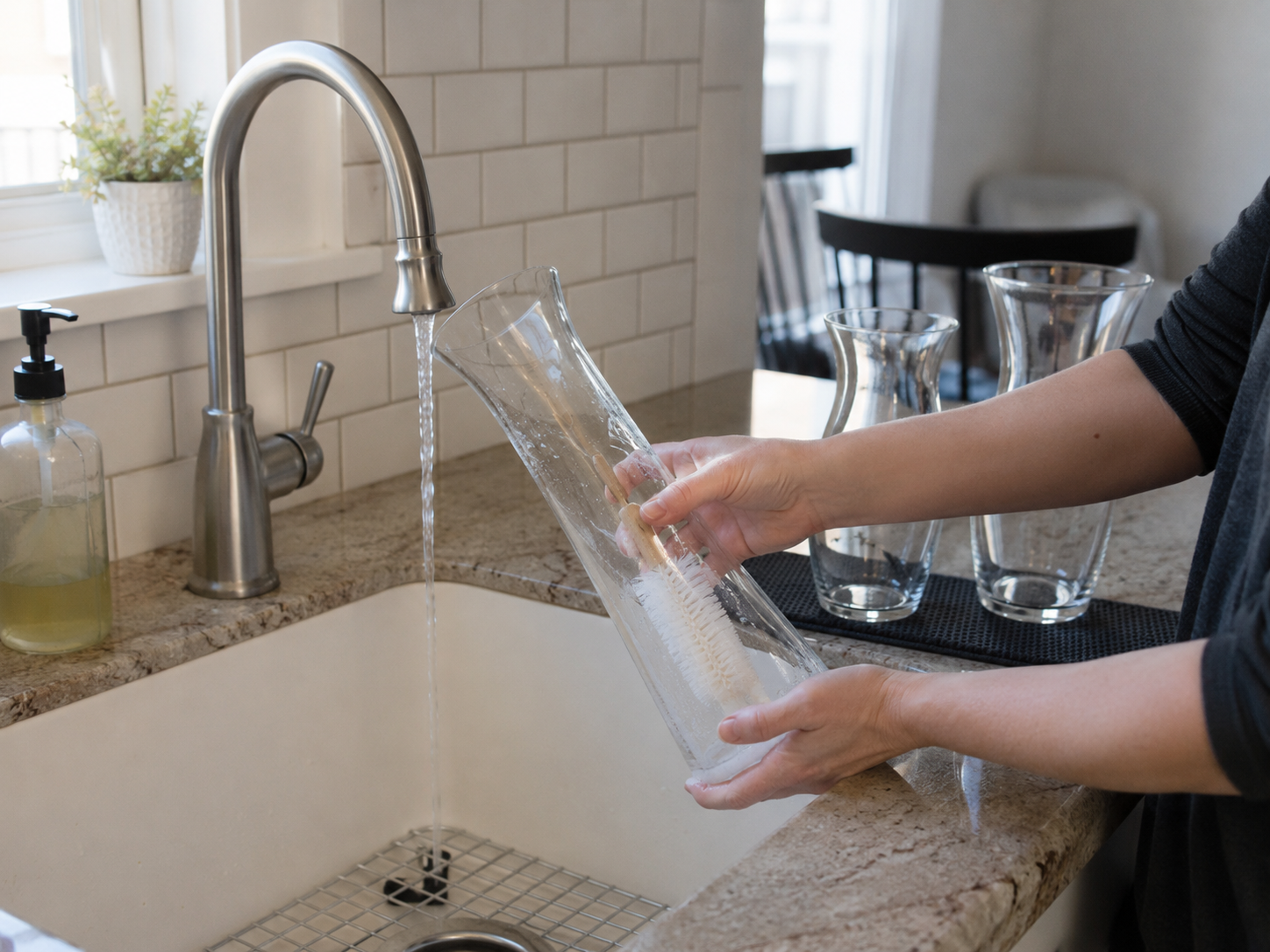 Recycle your washed flower vases
