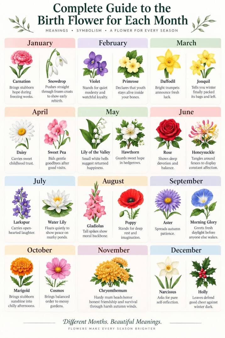 Guide to the Birth Flower Chart