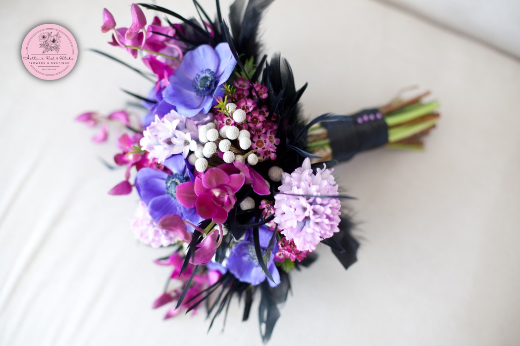 Purple and Black Bouquet