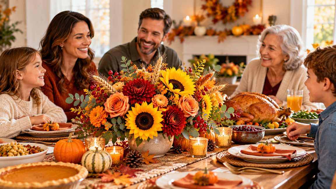 Thanksgiving Flowers for Family