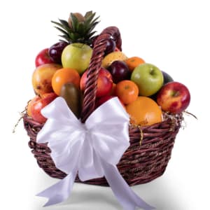 Deepest Sympathy Fruit Basket Flower Bouquet