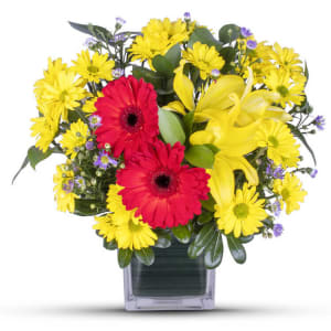 Red and Yellow Delight Flower Bouquet