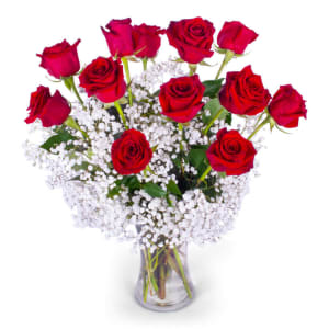 Classic Red Roses Flower Bouquet