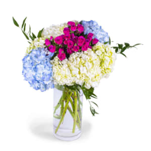 Hydrangea & Roses Flower Bouquet