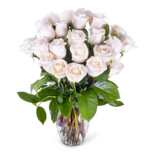 Graceful White Roses Flower Bouquet