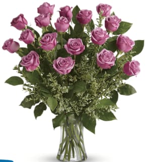 18 Luxe Lavender Roses Flower Bouquet