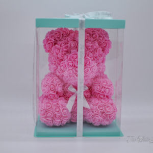 Pink Rose Bear Flower Bouquet