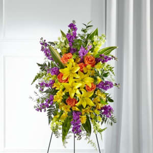 Celebration of Life Standing Spray Flower Bouquet