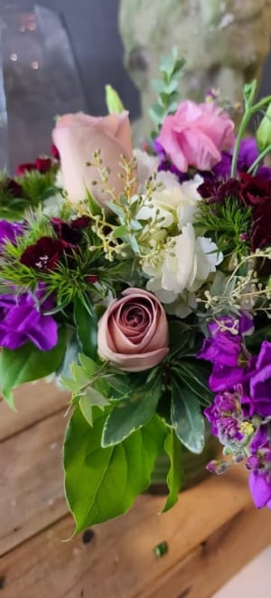 Lavender and Purple Color Palette Flower Bouquet