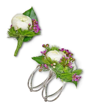 Intrinsic  Corsage  and  Boutonniere  Set Flower Bouquet