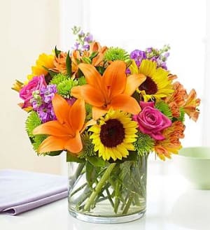 Floral Embrace - Colorful Floral Arrangement Flower Bouquet