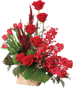 Crimson Class Flower Bouquet