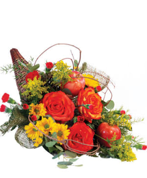 MAJESTIC CORNUCOPIA
FLORAL ARRANGEMENT Flower Bouquet