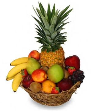 Premium Fruit Basket with Pineapple Flower Bouquet