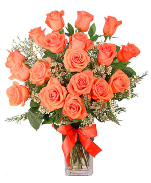 Orange Admiration - Orange Rose Bouquet Flower Bouquet