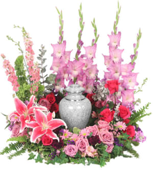 "ALWAYS IN OUR HEARTS URN CREMATION FLOWERS (URN NOT INCLUDED)" Flower Bouquet