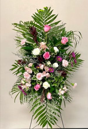 English Elegance Easel Spray Flower Bouquet