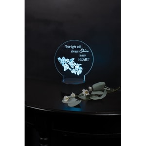 Keepsake LED Plaque In My Heart Flower Bouquet