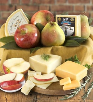   Fresh Fruit & Cheese Gourmet Gift Box  Flower Bouquet