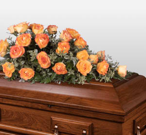 Bright  Reflections Half Casket Spray Flower Bouquet