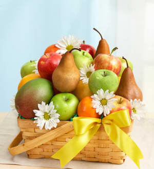 Fruit Basket  Flower Bouquet