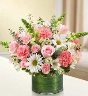 Cherished Memories - Pink and White Flower Bouquet