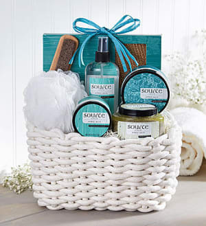 Peaceful Escape Spa Basket Flower Bouquet