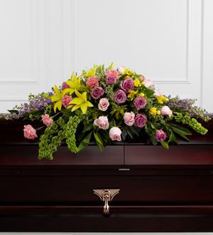 The FTD® Forever Beloved™ Casket Spray Flower Bouquet