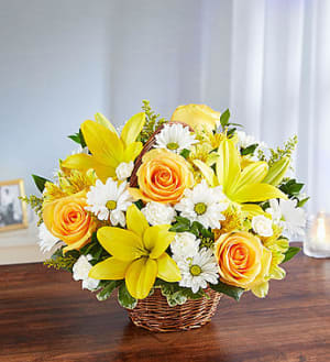 Peace, Prayers & Blessings™ Yellow & White Flower Bouquet