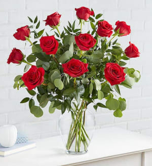 Long Stem Red Roses Flower Bouquet