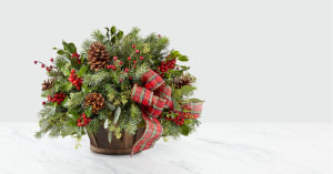 Holiday Homecomings Basket Flower Bouquet